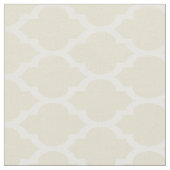 Beige, White Moroccan Quatrefoil Pattern #4 Stof (Close Up)