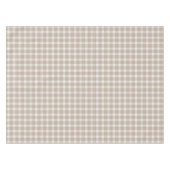 Beige White Pink Tartan Pset Patroon Rustisch Tafelkleed (Voorkant (Horizontaal))