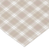 Beige White Pink Tartan Pset Patroon Rustisch Tafelkleed (Gekanteld)