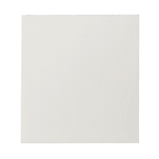 Beige White Polka Dot Simple Retro Notitieblok (Voorkant)
