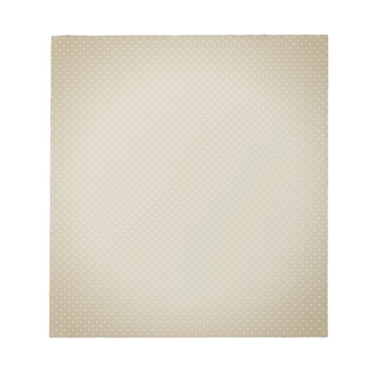 Beige White Polka Dot Simple Retro Notitieblok (Voorkant)