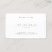 Beige & White Professional Modern Simple Template Visitekaartje (Achterkant)