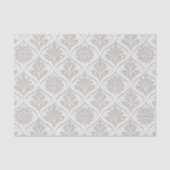 Beige & White Sparkling Quatrefoil Pattern Tissuepapier (Voorkant)
