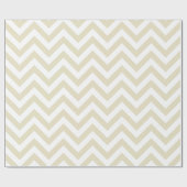 Beige White XL Chevron ZigZag Pattern Cadeaupapier (Vlak)