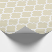 Beige White XL Moroccan Quatrefoil #4 Cadeaupapier (Hoek)