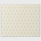 Beige White XL Moroccan Quatrefoil #4 Cadeaupapier (Vlak)
