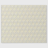 Beige White XL Moroccan Quatrefoil #7DS Cadeaupapier (Vlak)