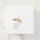 Beige Wild Flowers Bridal Shower Bedankjes Labels (In situ)
