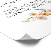 Beige Wild Flowers Bridal Shower Mimosa Bar Poster (Hoek)