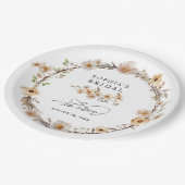 Beige Wild Flowers Bridal Shower Papieren Bordje (Gekanteld)