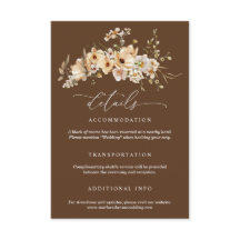 Beige Wild Flowers Wedding Details