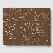 Beige Wild Flowers Wedding Guest Book Gastenboek (Achterkant)