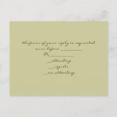 beige wilde bloem bohemiene burlap bruiloft uitnodiging briefkaart (Achterkant)