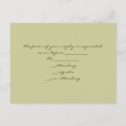 beige wilde bloem bohemiene burlap bruiloft uitnodiging briefkaart (Achterkant)