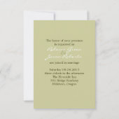 beige wilde bloem hippie bohemian burlap bruiloft kaart (Achterkant)