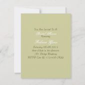 beige wilde bloem hippie bohemian burlap bruiloft kaart (Achterkant)