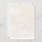Beige Wilde bloem Spaanse doop Uitnodiging (Achterkant)