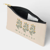 Beige wilde bloemen elegant boho trendy etui (Open)