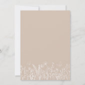 Beige Wilde Bloemen Verlovingsfeest Uitnodiging (Achterkant)