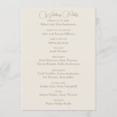 Beige Wildflower Bohemian Arch Wedding Programmakaart (Achterkant)