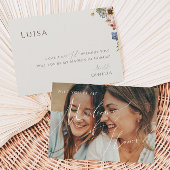 Beige Wildflower Faded Foto-matron van Honor Kaart