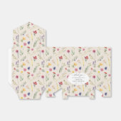Beige Wildflower Spring Floral Baby shower Bedankdoosjes (Uitgevouwen)