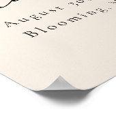 Beige Wildflower Spring Floral Baby shower Welkom Poster (Hoek)