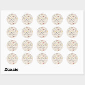 Beige Wildflower Spring Floral Dank u Ronde Sticker (Vel)