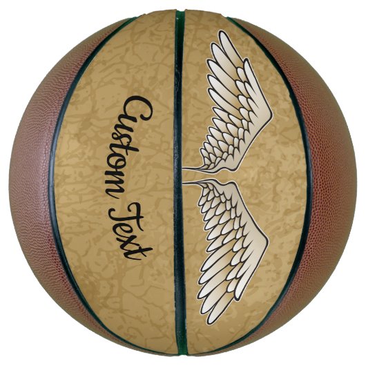 Beige Wings Basketball Basketbal (Verticaal)