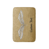 Beige Wings Bathroom Mat. Badmat (Voorkant Verticaal)