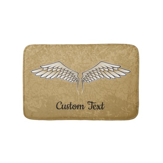 Beige Wings Bathroom Mat. Badmat (Voorkant)