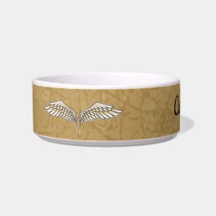 Beige Wings Bowl Voerbakje