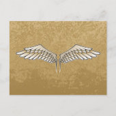 Beige wings briefkaart (Voorkant)