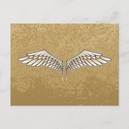 Beige wings briefkaart (Voorkant)