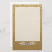 Beige wings briefpapier (Voorkant / Achterkant)