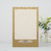 Beige wings briefpapier (Staand voorkant)