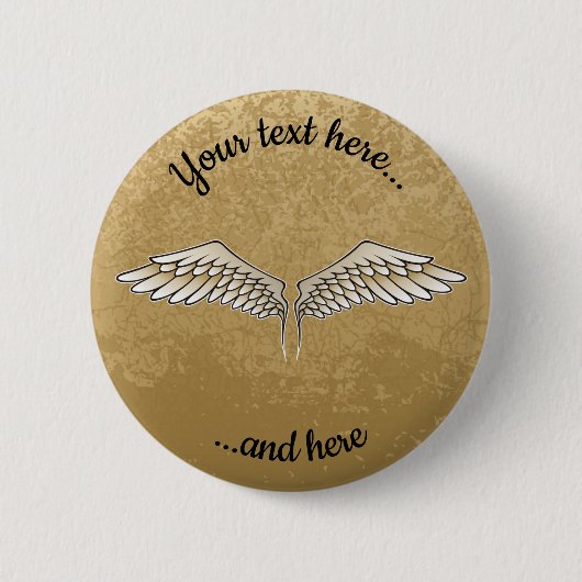Beige Wings Button (Voorkant)