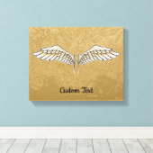Beige Wings Canvas Print (Insitu (Houten vloer))