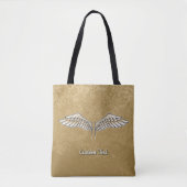 Beige Wings Canvas tas (Voorkant)