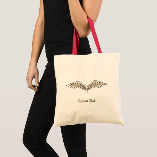 Beige Wings Canvas tas (Voorkant (product))