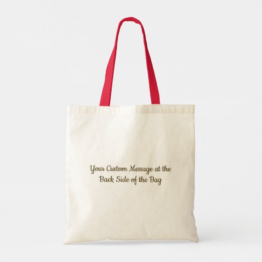 Beige Wings Canvas tas (Achterkant)