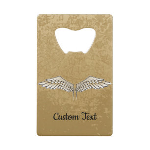 Beige Wings Creditcard Bottle Open Creditkaart Flessenopener