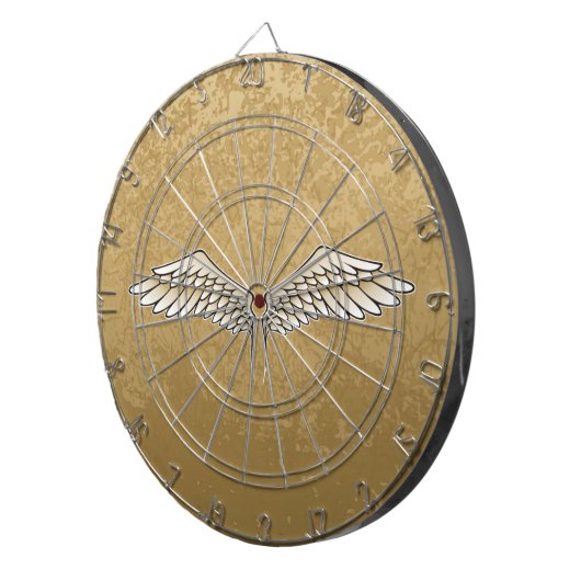 Beige wings dartbord (Voorkant Rechts)
