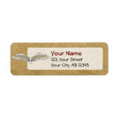 Beige wings etiket (Voorkant)