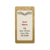 Beige wings etiket (Voorkant)