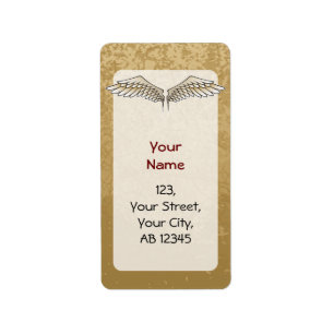 Beige wings etiket