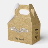 Beige Wings Favor Box Bedankdoosjes (Voorkant Zijde)