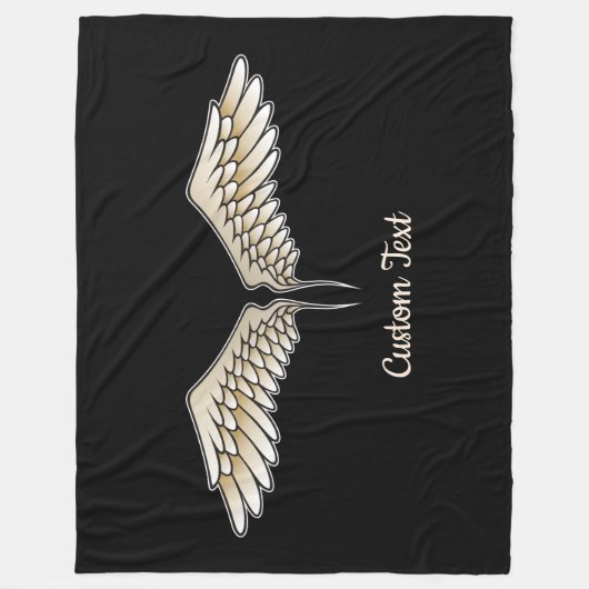Beige Wings Fleece Blanket (Voorkant)