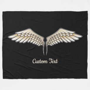 Beige Wings Fleece Blanket