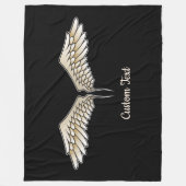 Beige Wings Fleece Blanket Deken (Voorkant)